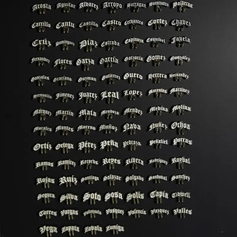 Last Name Hat Metallic Clips