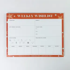 Weekly Wishlist Pad, Manifestation Planner, Note Pad