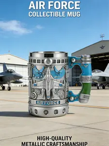 Air force 3D Mug actical Gear Design Collectible Drinkware Gift for Veterans Soldiers Men Dad Husband Patriotic Military Theme Mug Perfect for Holidays Birthdays Special Occasions Home Office Desk Decor perfect gift cup