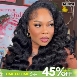 CurlyMe Invisible Hairline Kinky Straight 250% Density Wear Go Glueless Half Wig Seamless Flip Over Human Hair Wig Upgrade With Drawstring Beginner Friendly- Natrual Black #Summervibes