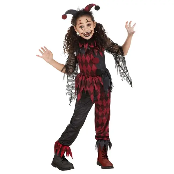 Kid's Jinxed Jester Clown Costume