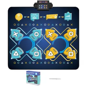 VEVOR Dance Mat, 9-Button Dance Mixer Rhythm Step Play Mat, Electronic Dance Pad with 3 Game Modes, Adjustable Volume, Built-in Music, 8 Challenge Levels, Birthday Toys Gifts for 3+ Year Old Girls