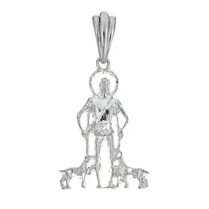 Medium St. Lazarus 925 Sterling Silver Pendant