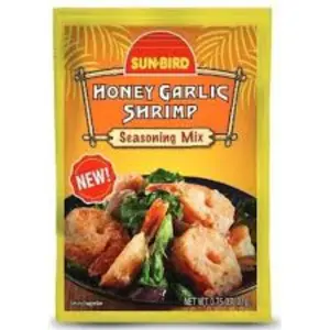 5x Sun Bird Honey Garlic Shrimp Seasoning Mix Packet - Delicious Cooking Seasoning Spice Blend for Seafood & Shrimp, Perfect Flavor Rub, 0.75oz