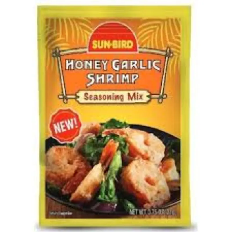 5x Sun Bird Honey Garlic Shrimp Seasoning Mix Packet - Delicious Cooking Seasoning Spice Blend for Seafood & Shrimp, Perfect Flavor Rub, 0.75oz