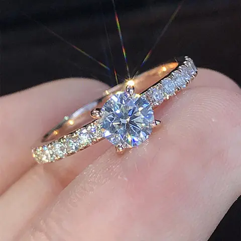 Elegant Rhinestone Decorated Ring for Women, Beautiful Rings, Fashion Jewelry for Party, Daily Clothing Decor, Trendy Wedding Engagement Anniversary Party Jewelry Gifts