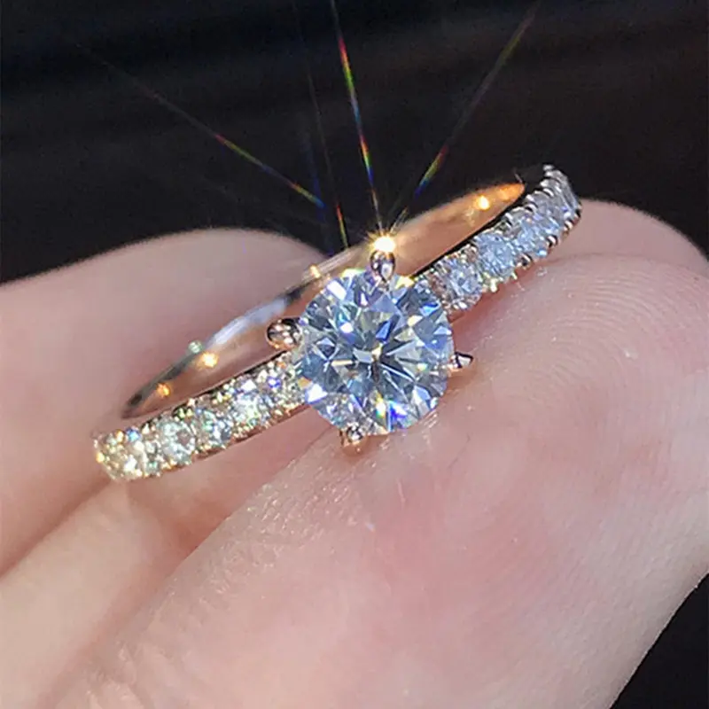 Elegant Rhinestone Decorated Ring for Women, Beautiful Rings, Fashion Jewelry for Party, Daily Clothing Decor, Trendy Wedding Engagement Anniversary Party Jewelry Gifts