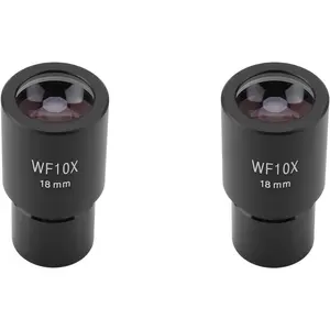 2PCS 10X Widefield Microscope Eyepiece, Bright Clear Image, Protective Eyepiece for Biological Optical Microscopes