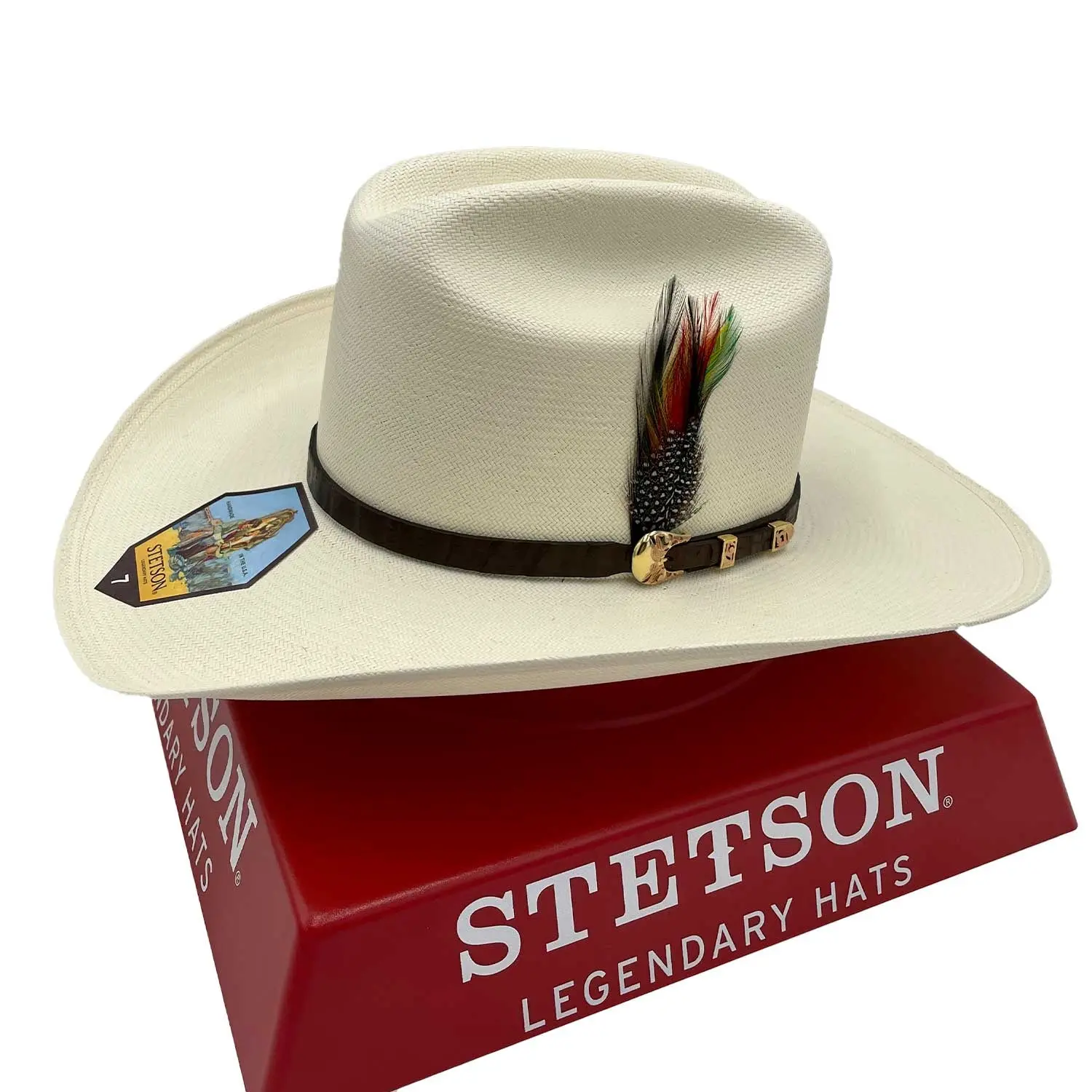 Stetson Hat Brim 4 Gold Buckle 1000x