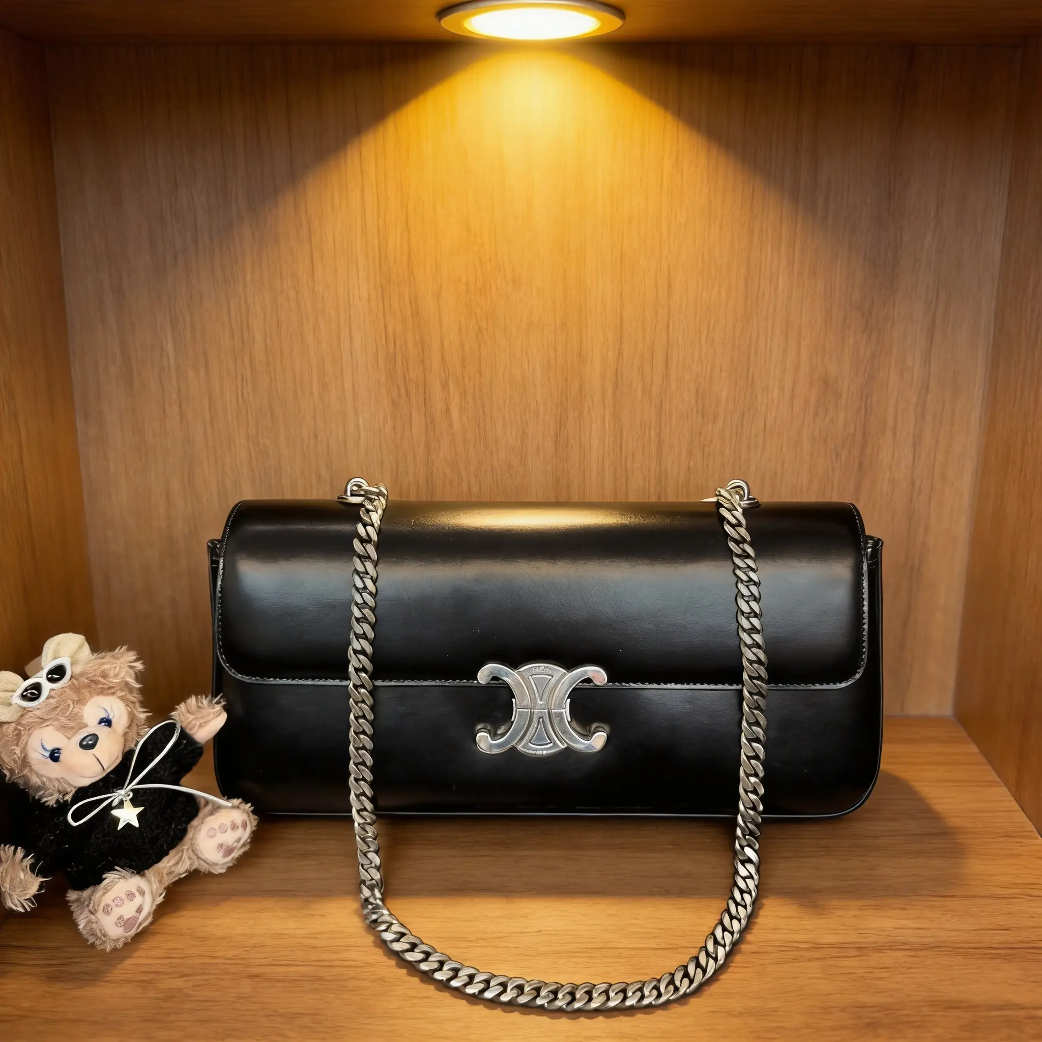 Pre-owned Celine Leather Shoulder Bag D0523296368