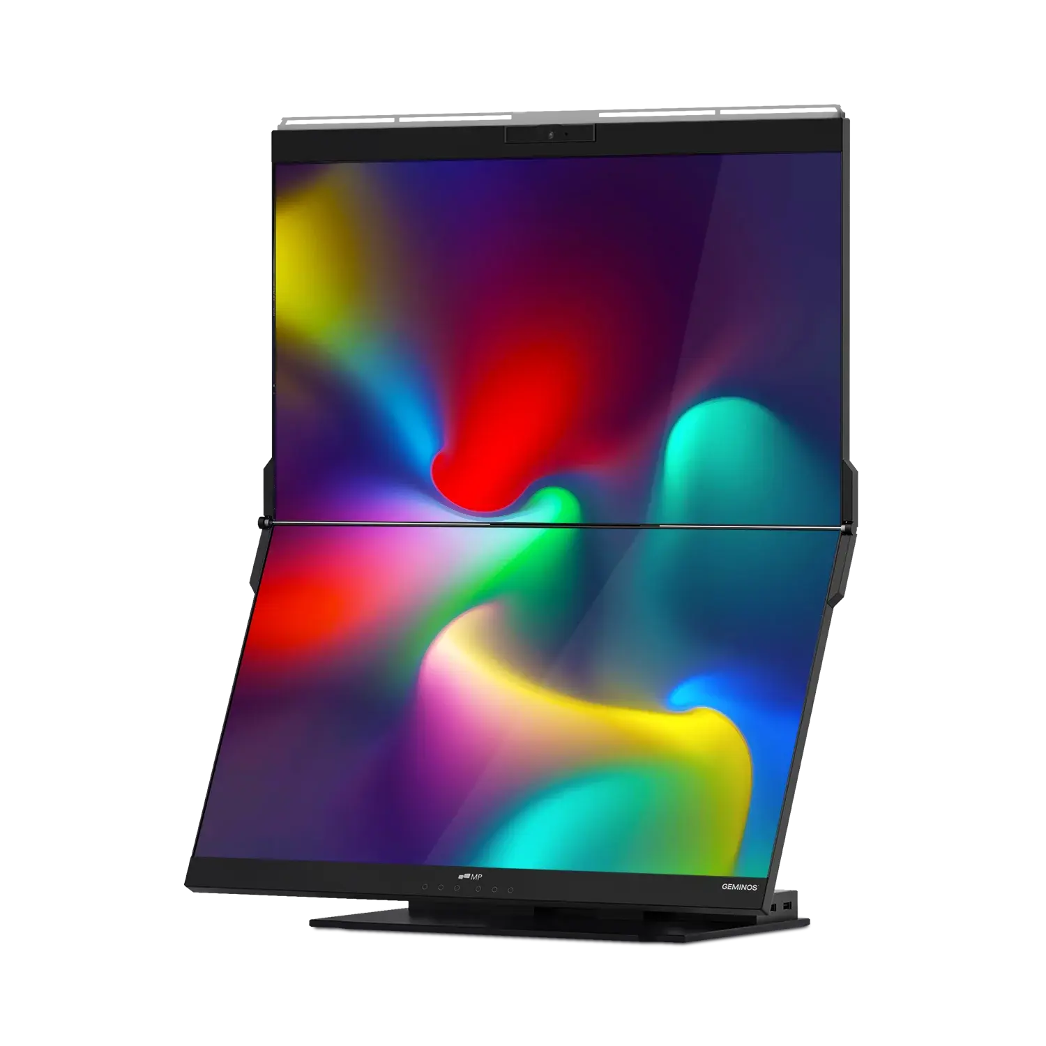 Geminos & Dual 24-inch Stacked Monitor with Two USB Type C & Two HDMI Ports 10-in-1 Multiport Dock for Enhanced Connectivity