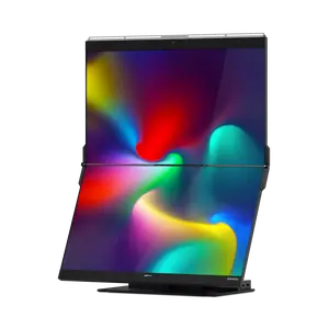 Geminos & Dual 24-inch Stacked Monitor with Two USB Type C & Two HDMI Ports 10-in-1 Multiport Dock for Enhanced Connectivity