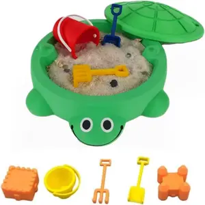 Mini Turtle Sand Tray Desktop Toy, Zen Garden Sandbox, Relaxing Desk Decor, Office or Home Decoration, Reptile Feeder