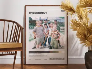 The Sandlot Poster, Movie Lovers Gift, Home Decor, Gift Idea, Vintage Poster, Film Poster, Retro Poster, David Mickey Evans, Gift for Him