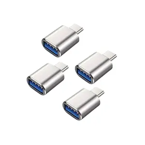 Female USB to Male USB-C Adapter USB to Type C Converter Adapter (4-PACK)