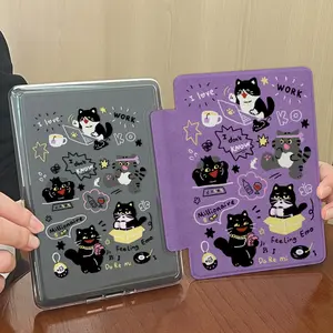 Funny Cat Design Kindle Case, Transparent Acrylic Material, Magnetic Auto Wake & Sleep, Compatible with Kindle 11th Gen/paperwhite 1-6, Kindle Cover, Kindle Accessories