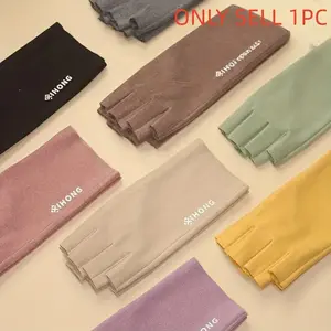 Women's Winter Office Half Finger Gloves, Slimming Fleece Touchscreen Keyboard Warm Gloves, Christmas Gift for Girls, Fingerless