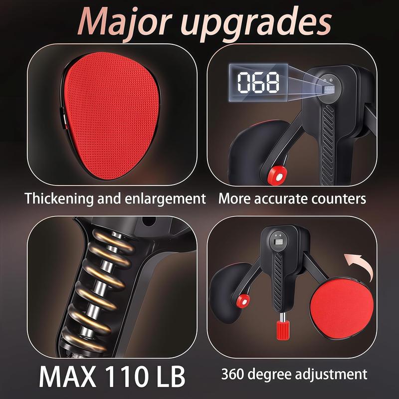 Upgraded Kegel Exercise Thigh Trainer Adjustable Resistance 20-110 lbs with Digital Timer & Bonus Resistance Band for Men Women Home Fitness