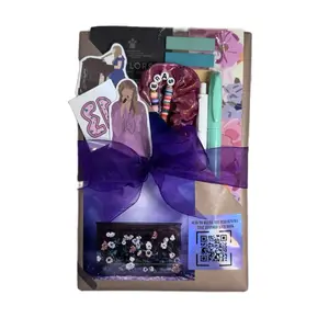 Bookish Eras Acoustic Set Edition Blind Date With A Book Romantic Fantasy Fiction Paperback Hardcover QR Code TikTok Performance Inspired Reading Set with Tea Sachet Pen Highlighter Hair Scrunchie Sticker Set Bookmark Friendship Bracelet Temporary Tattoo