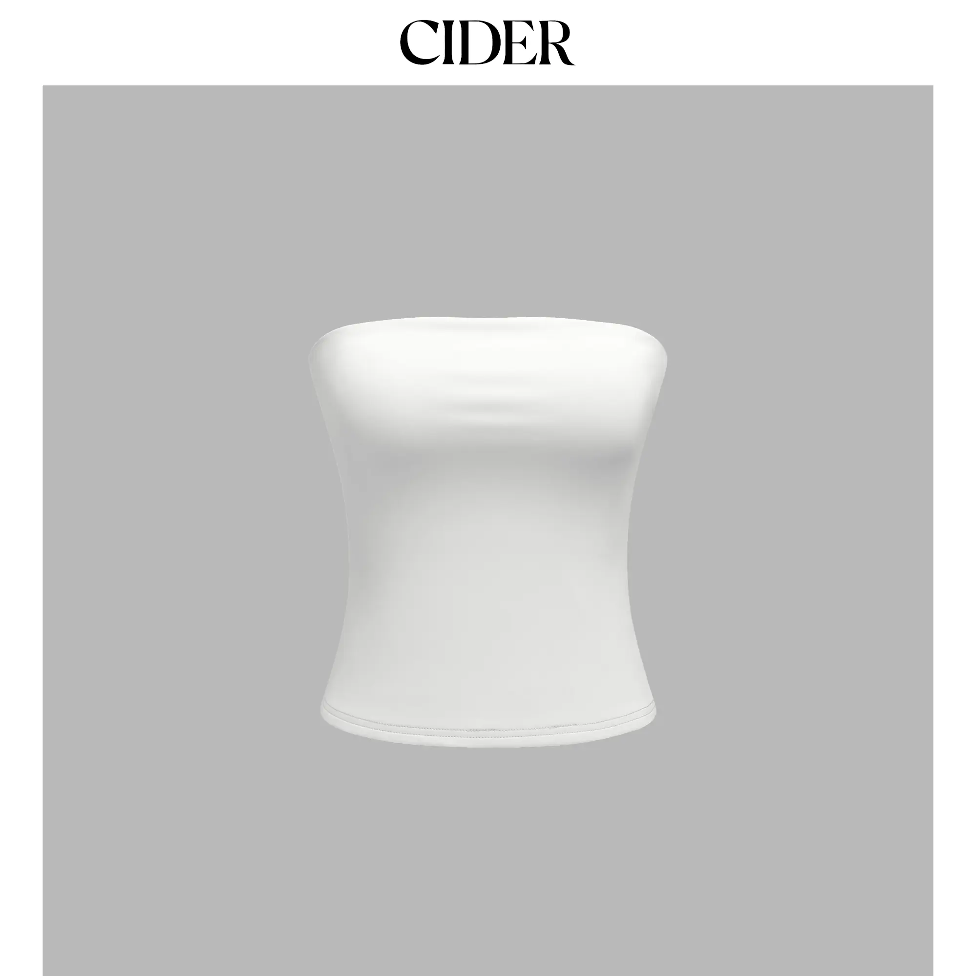 Cider Women's Contour Double-Layered Strapless Solid Tube Top, 12 Colors, Size Range 0-26