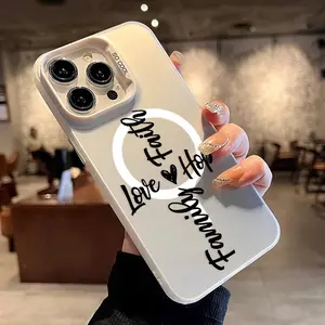 Love Faith Pattern Magnetic Phone Case for iPhone 15 16 14 Pro Max 13 12 11 XR XS Plus Shockproof Non Slip Military-Grade Protection slim Cover Cellphone Protective