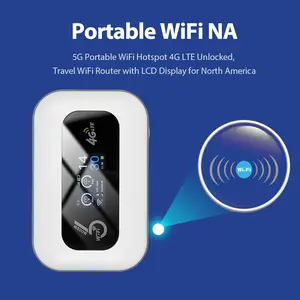 Portable 4G LTE WiFi6 Hotspot with SIM Card Required and LED Screen Delivering Fast Internet Up to 286Mbps Multi Device Support and Long Battery Life Best for Travel Vacation Road Trips Remote Work Students Camping and Family Connectivity