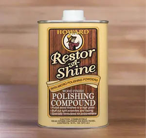 Restor-A-Shine Polishing Compound  - 16 fl. oz. Household Wood Safely polish out and buff away fine scratches, oxidation, dullness, and haze on glossy wood finishes