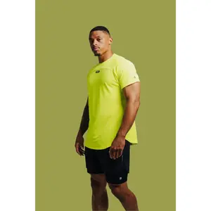 Total War Ai1 “Give Your All” Short Sleeve - Highlighter Yellow Menswear Top