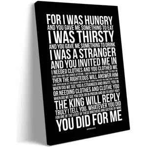 Lnzinro Matthew 25 Bible Verse Wall Art Prayer Poster Modern Framed Christian Quote Wall Decor Scripture Poster for Living Room Decor 08x12 inches