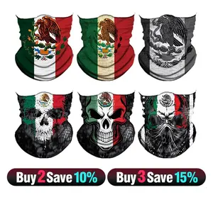 6pcs Winter UV Protection Cooling Neck Gaiter Face Mask Men Women,Seamless Bandana Rave Face Cover Scarf Mask, Balaclava, Headband, Head Wrap, Great for motorcycle, biking, fishing, climbing, construction work, Outdoor, Headwear