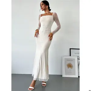 Luxury Quiet Old Fashioned Dress Mermaid Long Sleeve Collar Lace Cocktail Party Wedding Date Romantic Elegant Women's Firerie