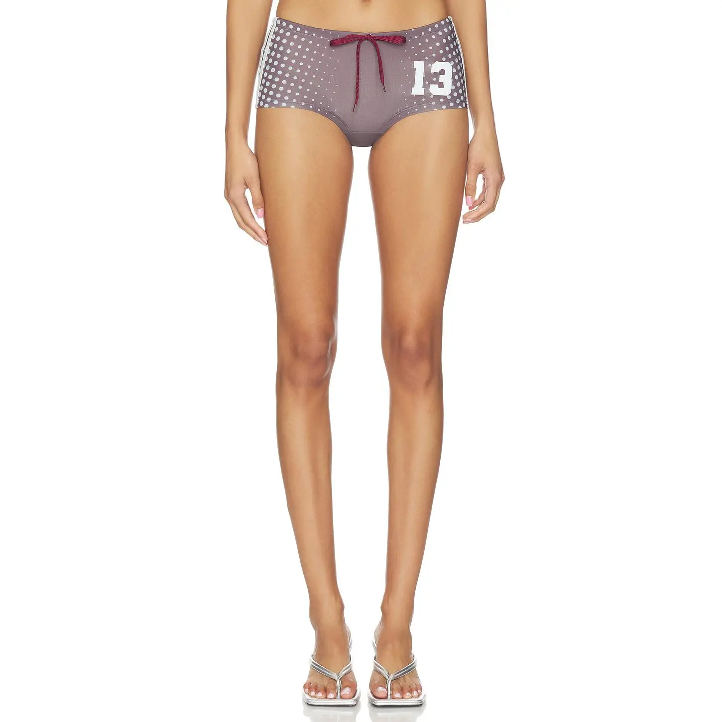 Jaded London Illusion Print Football Mini Shorts in Brown
