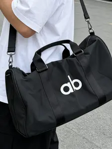Sports & Gym Bag, Luggage Duffel, Wet-Dry Separation, Unisex Travel Bag for Gym, Crossbody Shoulder Bag, Letters Pattern
