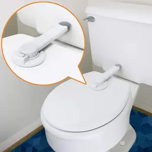 Children's Safety Toilet Lock, Toilet Lock with Adhesive Fixing, Durable Protective Toilet Lock for Kids & Pets, Travel Essentials, Safety Handle