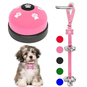 2 Pack Dog Door Bells for Potty Training, Puppy Toilet Training Bell with Jingle Bells