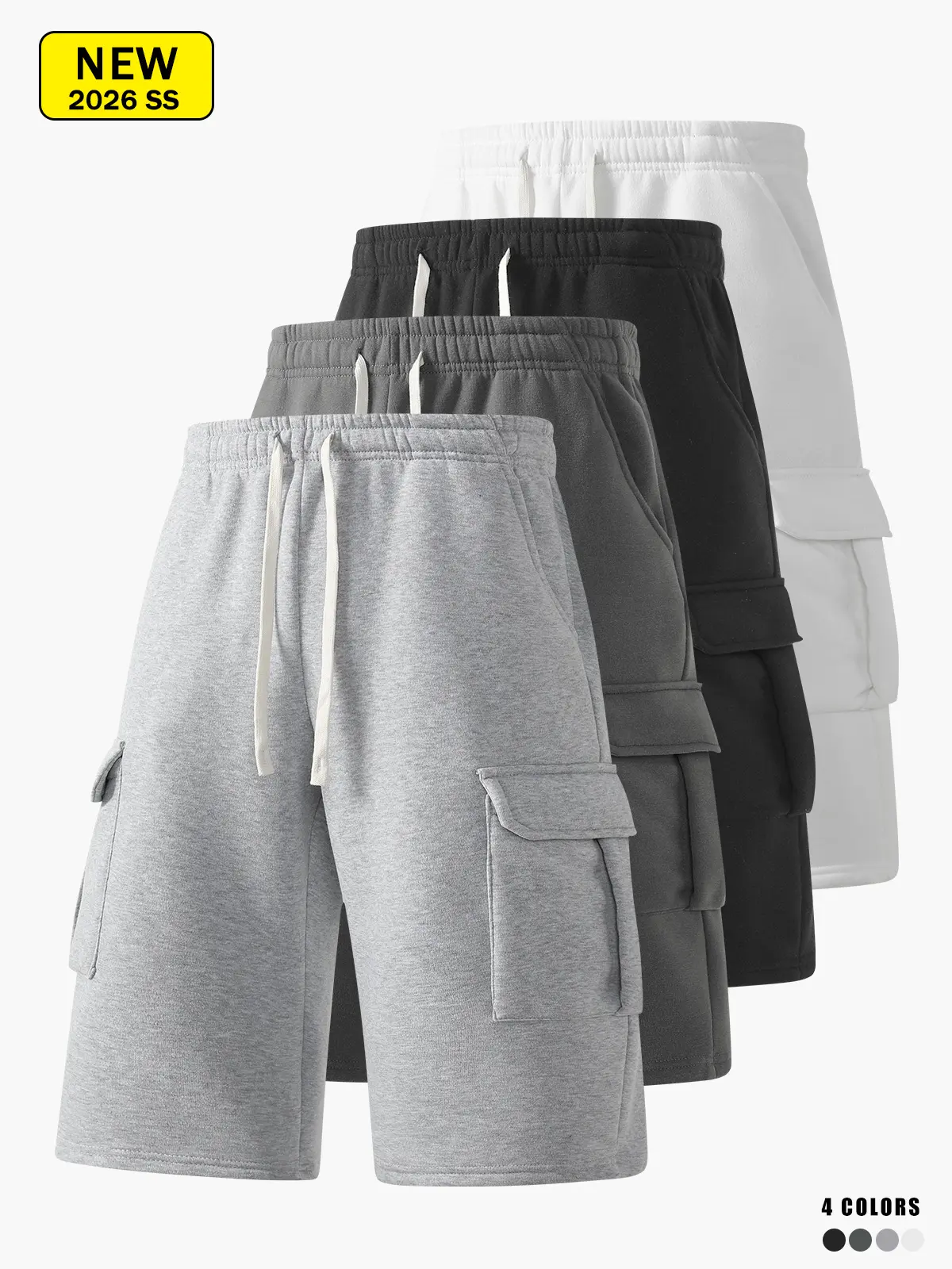 Men’s summer cargo casual shorts, three-quarter length, loose, breathable, and comfortable—suitable for running, fitness, and other outdoor activities.