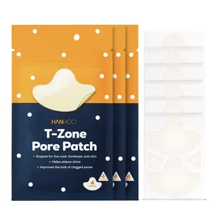Korean Hanhoo T Zone Pore Patch, Blemish Patches, Instant Blackhead Removal Nose Strips  for Clogged Pores, Mattifies, Shrinks Pimples