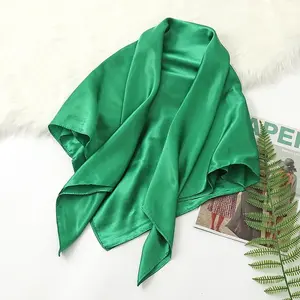 90x90cm Satin Scarf Silk Feeling Large Square Neckerchief 55g Lightweight Smooth Scarf Fashion Women Apparel Accessories Elegant Commute Shawl Plain Solid Color French Style Scarf Trendy Chic Small Shawl Stylish Clothing Accents Gift for Her