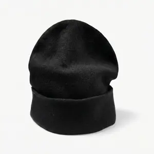 Black Merino Wool Beanie - 100% Merino Wool, Cloud Soft Feel, High Elasticity, Breathable Material, Comfortable Fit