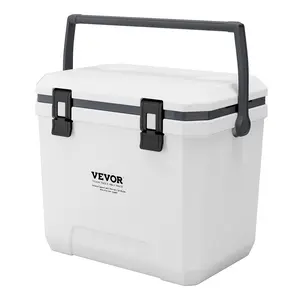 VEVOR Portable Cooler,  38 QT Hard Cooler with Ice Retention, Heavy-Duty Handles and Cup Holder, Lightweight Rigid Material Insulated Portable Cooler, Suitable for Family Picnics and Long Trips