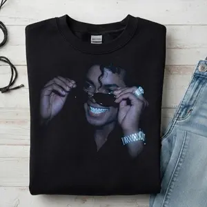 [Sale Up To 50%] Michael Jackson King of Pop T-Shirt, Retro Halftone Graphic Shirt, Pop Music Icon Tee, , MJ Music T-Shirt for Fans, Gift for Him, Gift for Her