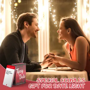 Tipsy Date Couple Drinking Cards Game Ultimate Card Game for Intimate Conversation and Connection Valentines Day Gift 50 Cards Perfect Date Night