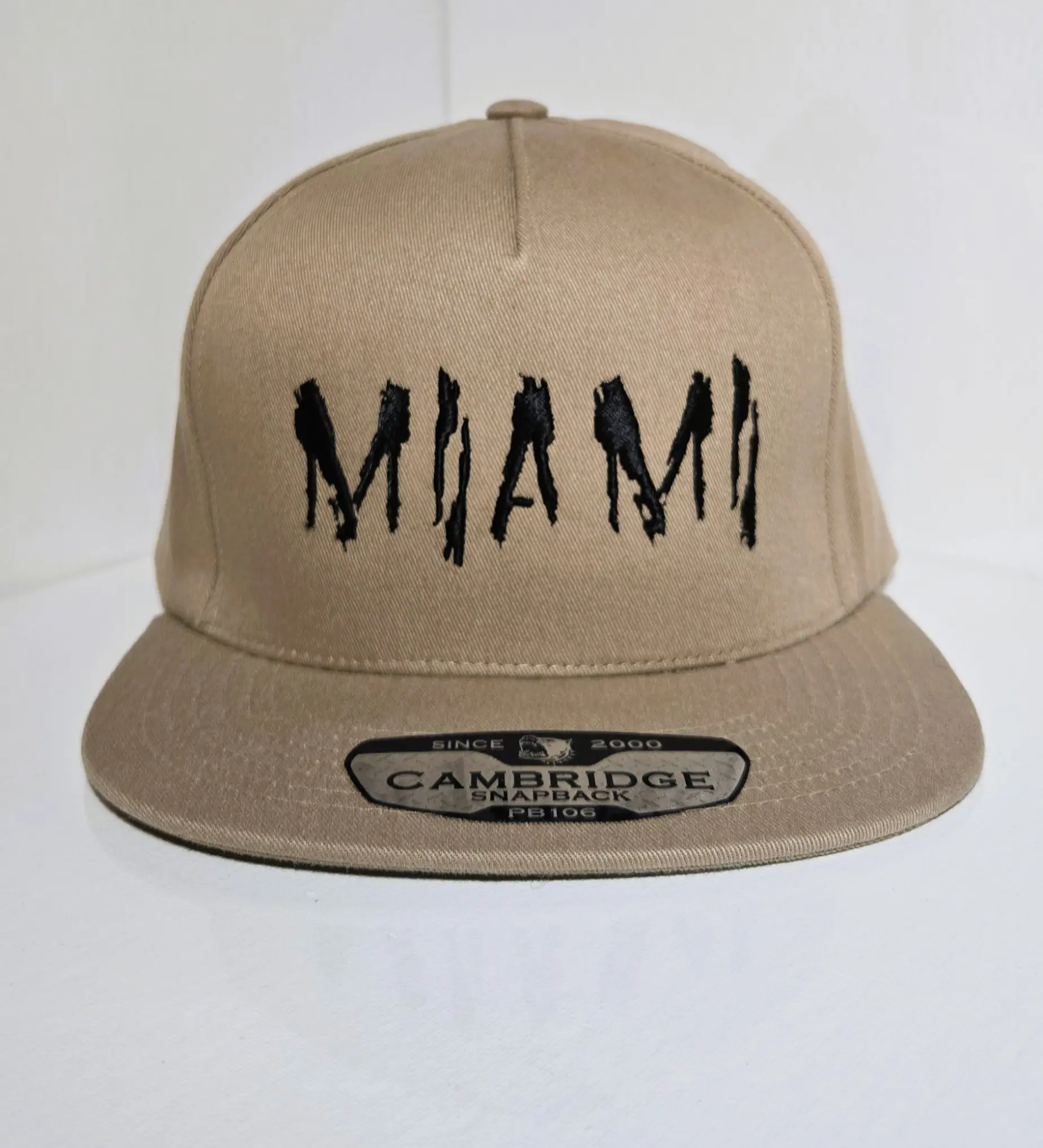 MIAMI Drip Snapback – Street Style Embroidered Cap | Cambridge PB106 | Black or Gold