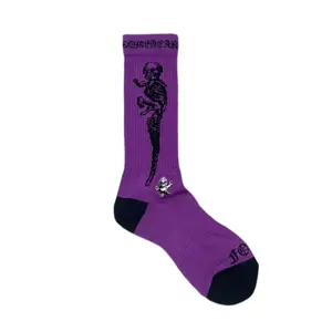 Chrome Hearts x Foti Jarvis Logo Socks Purple Black