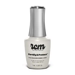 Red Carpet Manicure Fortify & Protect Alpine Attitude - White Shimmer Gel Polish for Strong, Healthy Nails - Infused with Vitamin A & Biotin, 9ml.
