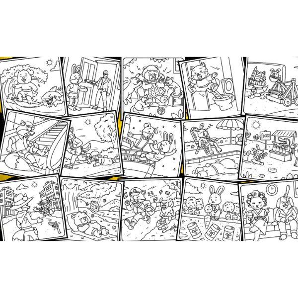 Cozy Crime Scenes Coloring Book for Adults – 40 Funny and Relaxing Murder Mystery Pages for Stress Relief and Hygge Lovers, Perfect Gift for Friends Who Love Coloring