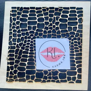 11x11 Wooden Alligator Print Stencil for T-Shirt bleaching (Advanced Bleachers)
