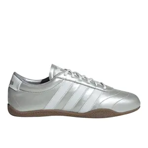 adidas Womens Grand Court Lo Metallic Lace Up Sneakers Shoes Casual - Silver