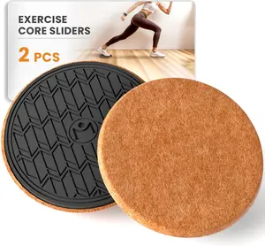 Core Sliders for Working Out Floor Sliders for Exercise Sliding Discs for Exercise on Hardwood Floors  Protects Floors While You Work Out Home Gym Fitness Gliders 2 Pack 7 Inch