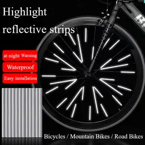 XTAUTO 72Pcs Spoke Reflectors for Bicycle, Spoke Skins Covers Wheel Rim Wraps Protector, Reflective Stickers Decoration for Bike, Dirt Bike, Motorcycle, Motocross Night Riding Safety